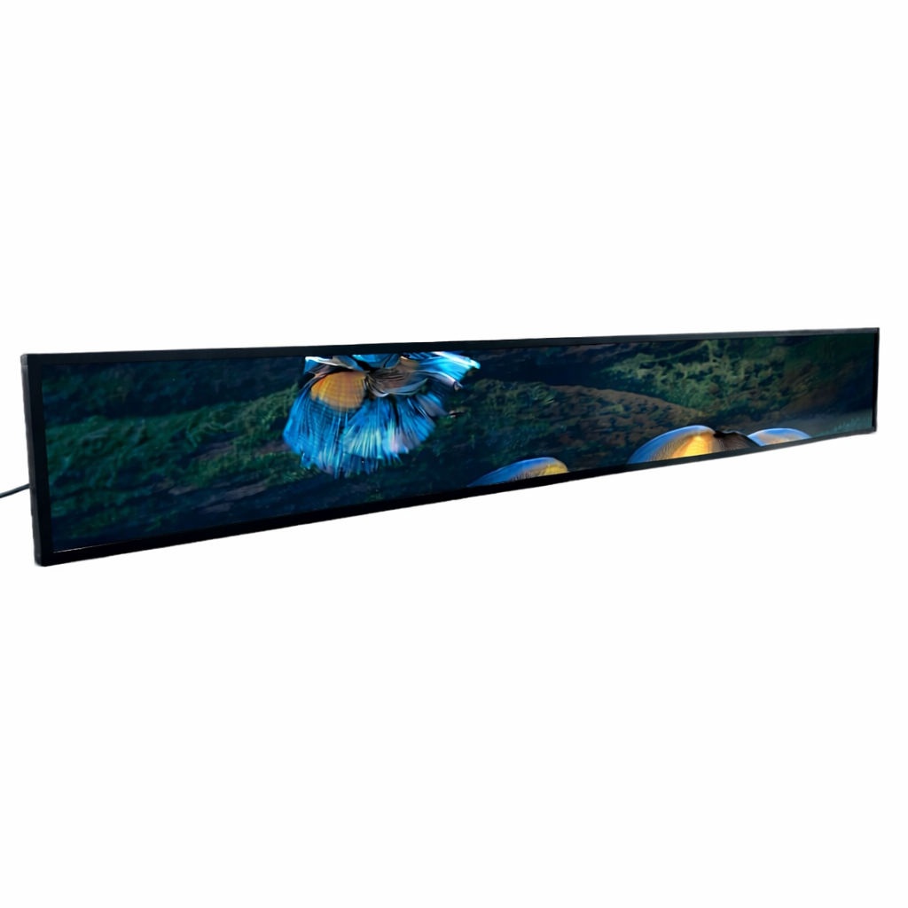 56.6 Inch (1431×160mm Viewable) Commercial Android Stretched LCD Bar Display | Ultra-Wide Shelf Screen | Cloud / USB / Mobile App