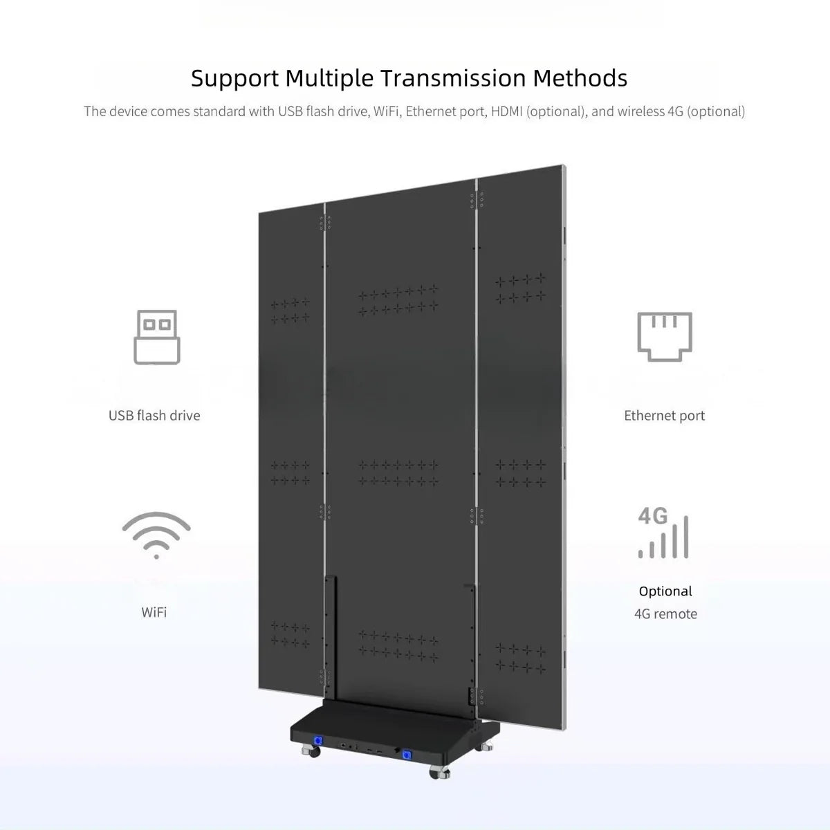 BP-TR Series Tri-Fold LED Poster Sign | Foldable 1280×1920mm Panel | P2.5 / P2 / P1.86 / P1.53 | GOB Surface | Portable Indoor Kiosk Display