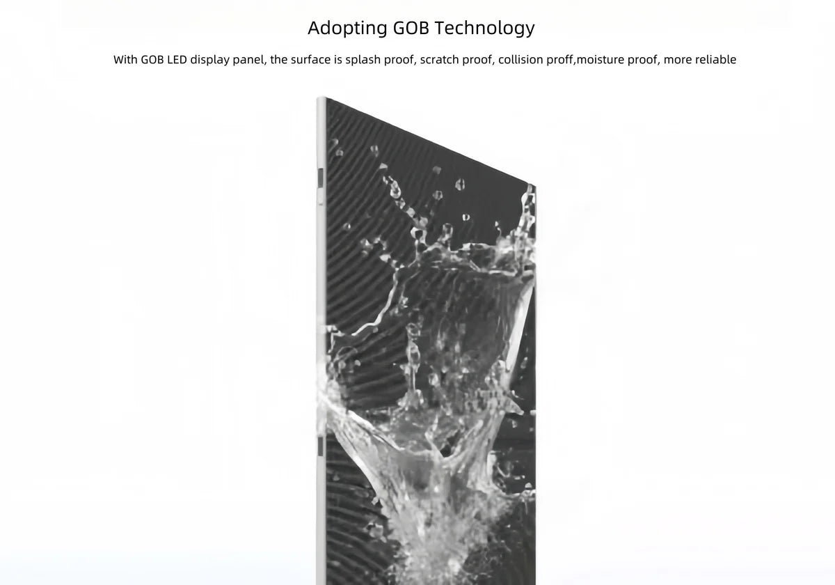 BP-TR Series Tri-Fold LED Poster Sign | Foldable 1280×1920mm Panel | P2.5 / P2 / P1.86 / P1.53 | GOB Surface | Portable Indoor Kiosk Display