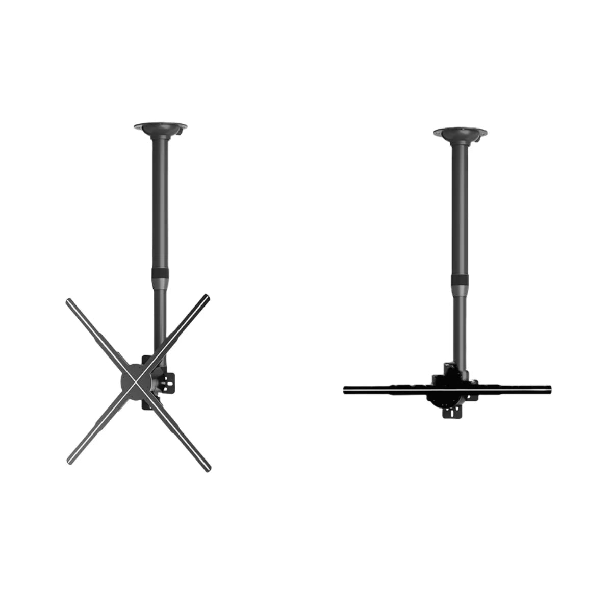 Fan-S Series Stand & Mount Options for 3D Hologram Fan | Floor Stand / Ceiling Mount (No Housing) | Compatible with F Series ≤100cm | Black Finish