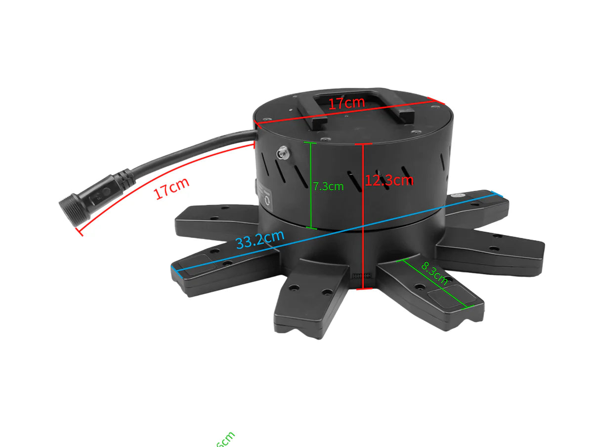 FL-L Series | Synchronous Control | 150cm to 180cm (59.1–70.9 inch) | 3D Holographic Fan | Fan Only / Fan with Dual-Pole Mobile Stand | 3D Advertising Holographic Fan | 8 Blades