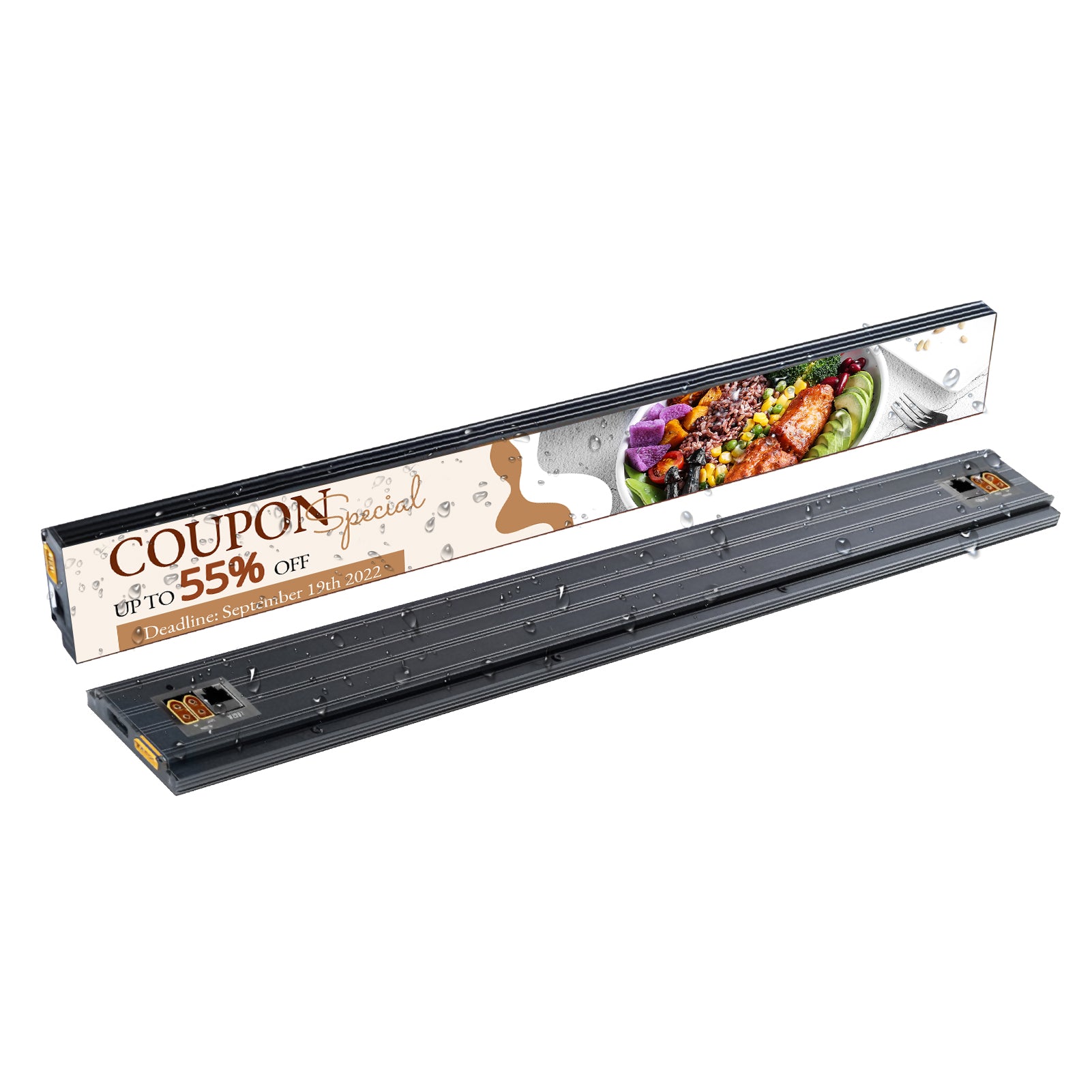 12PCS Pack Shelf LED Display Strip P1.25 | P1.875 60mm (2.36'') Tall D
