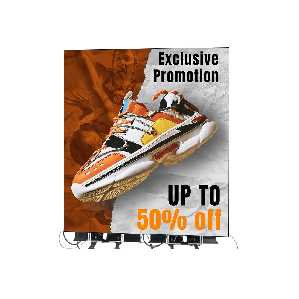 BP-M Series Foldable LED Standee | 1×2.25m All-in-One Rolling Case | P3.9mm Indoor | Remote Liftable LED Display Kit