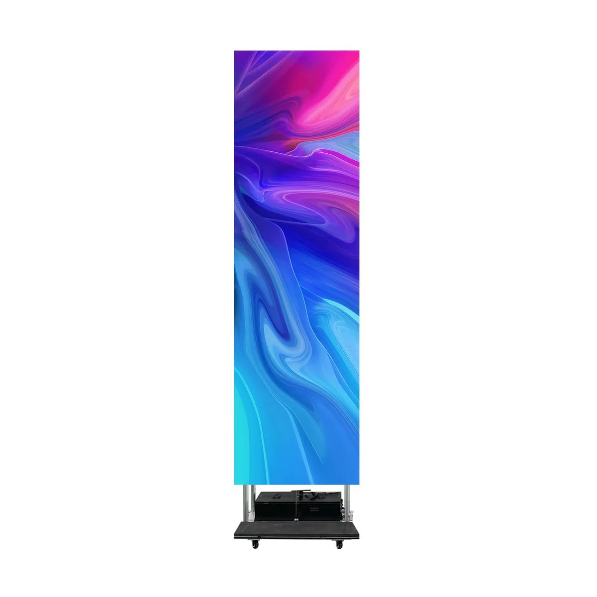 BP-M Series Foldable LED Standee | 1×4m Indoor Display Kit | P3.9mm | Remote Control + Rolling Case Solution