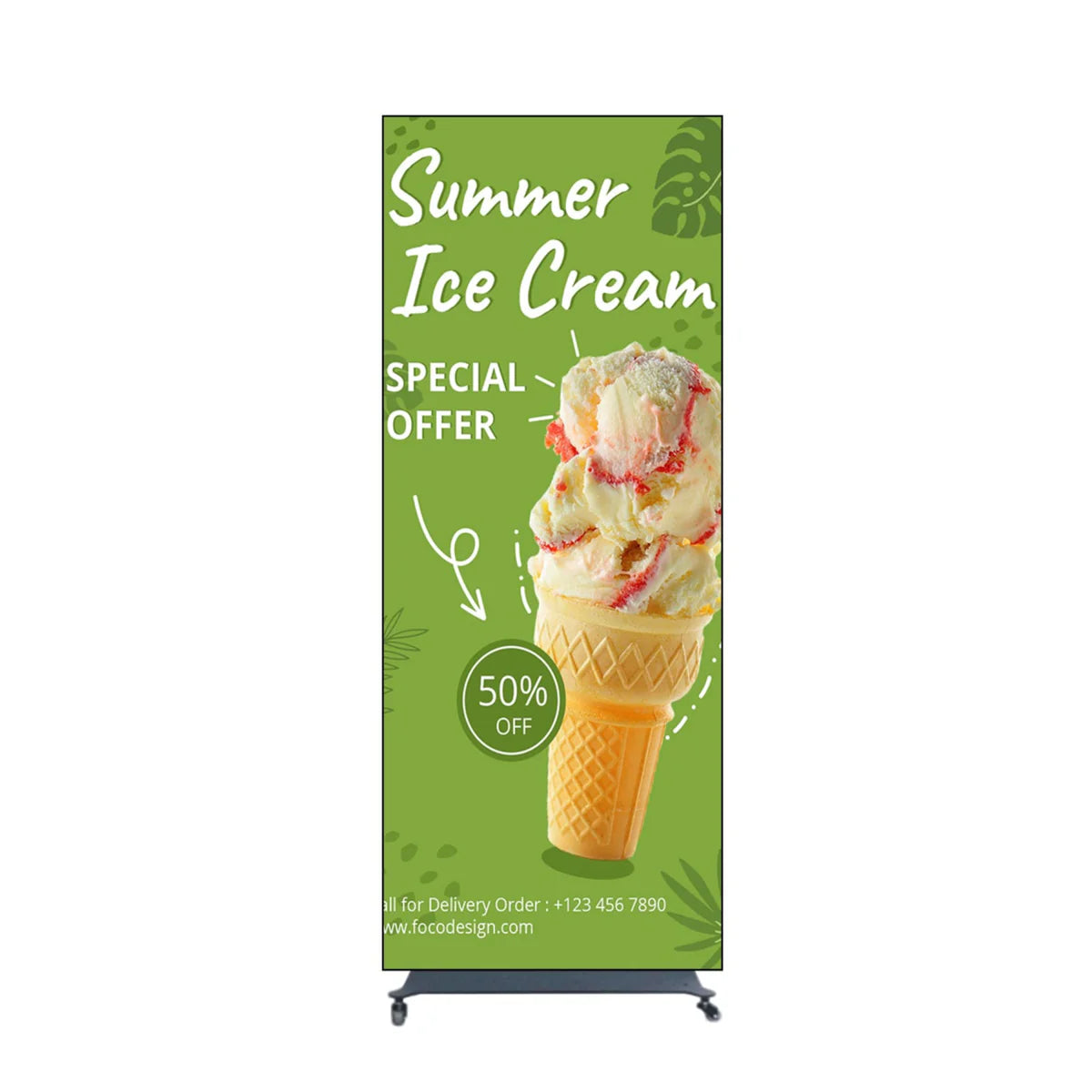 BP-S Series Splicing-Ready LED Poster Sign | 960×1920mm Indoor Plug-in | P2.5 / P1.86 / P1.53 / P1.25 | Acrylic Cover