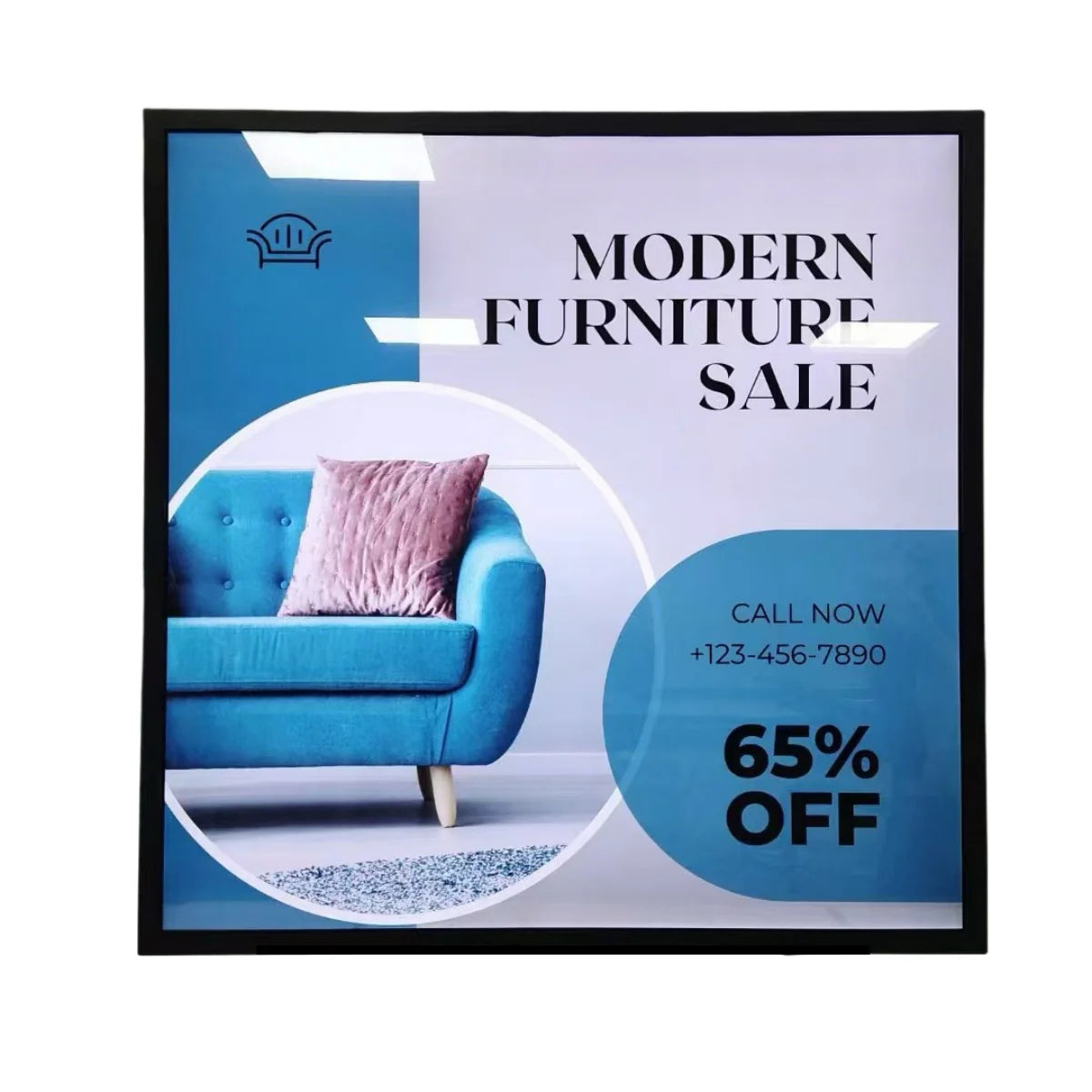 SQ Series 39.4 Inch (707×707mm Viewable) Square LCD Digital Monitor Screen, Cloud / APP / USB Disk