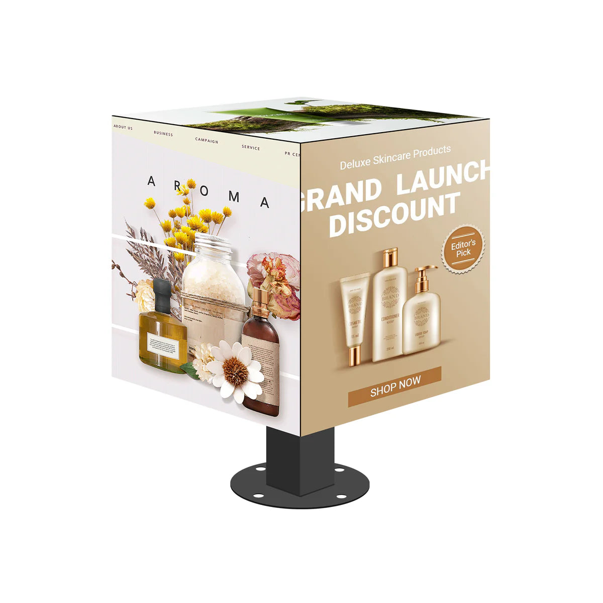 MG Series P1.8 Indoor 5-Face Magic Cubic LED Display (320×320mm per face, GOB) – Ideal for Museums & Luxury Retail Displays