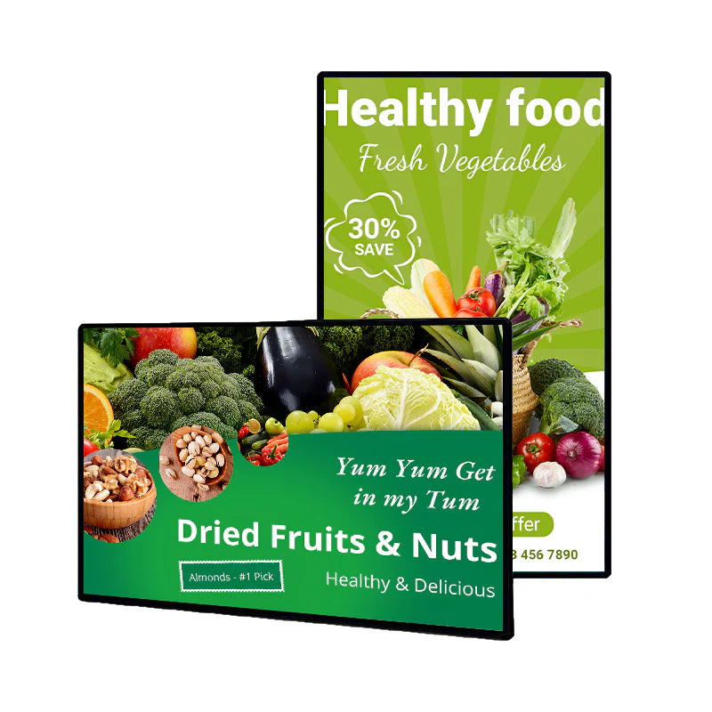 65" Indoor Wall-Mount LCD Digital Poster | Android RK3568 2GB+16GB | Non-Touch / Infrared / Capacitive Touch | CMS Software | VESA Mount