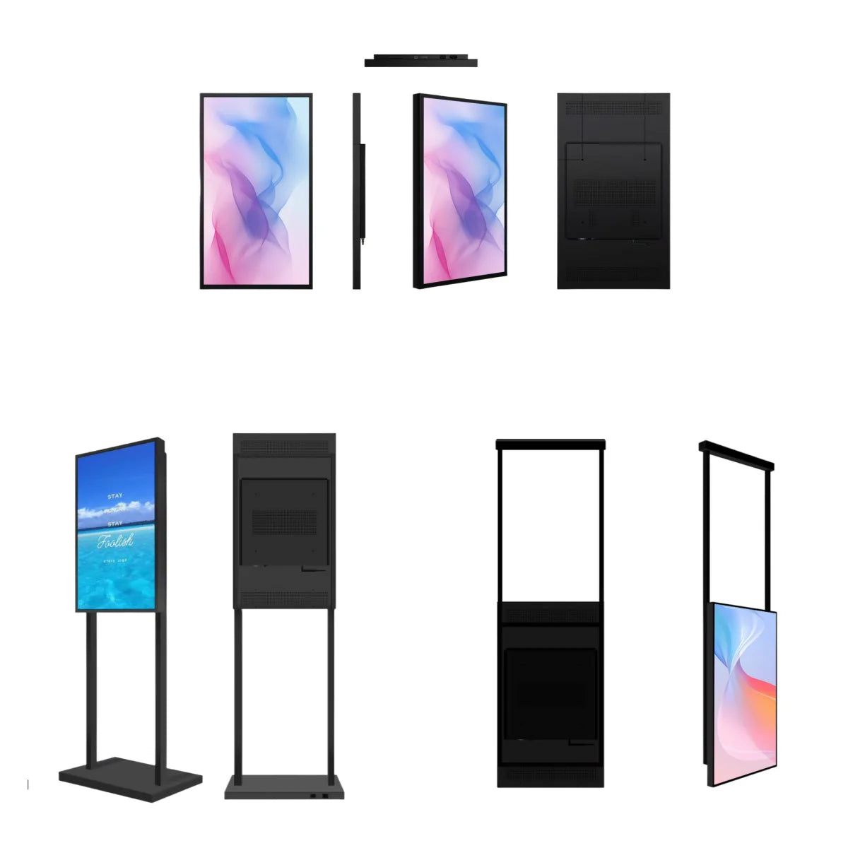 32" Single-Sided 2500nits High Bright LCD Window Advertising Display, Android RK3568 2G+32G, Non-Touch, Cloud/APP/USB, Wall-Mount/Floor Stand/Suspended Installation