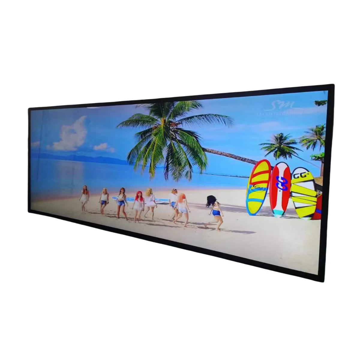 88 Inch (2158.85×607.2mm Viewable) Extra-Large Ultra-Wide Android LCD Bar Display | Stretched Shelf Screen | Cloud Platform, USB & App Control