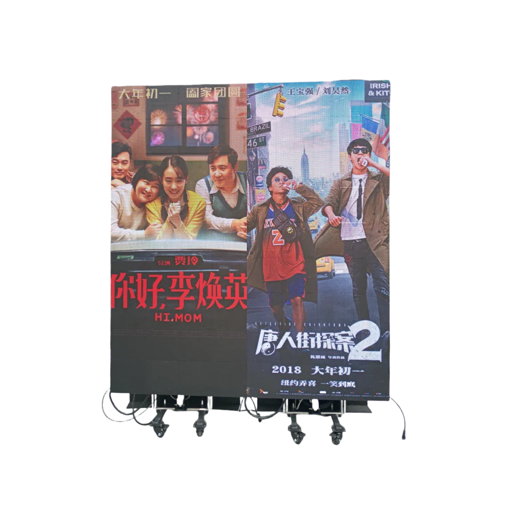 BP-M Series Foldable LED Standee | 1×2.25m All-in-One Rolling Case | P3.9mm Indoor | Remote Liftable LED Display Kit