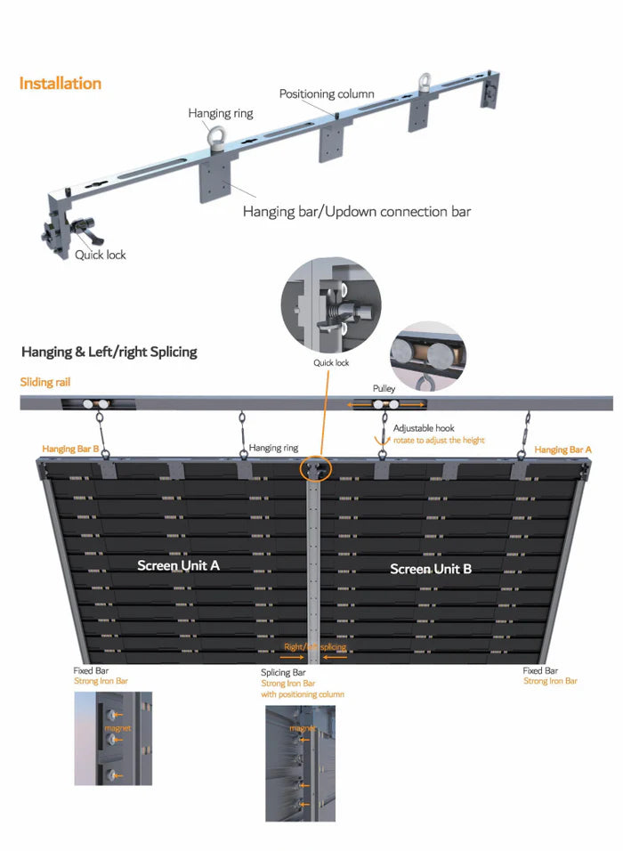 19.68FT by 9.84FT (6x3 Meters 18SQM) Portable Rolling LED Display Screen P2.604 LED Video Wall Turnkey