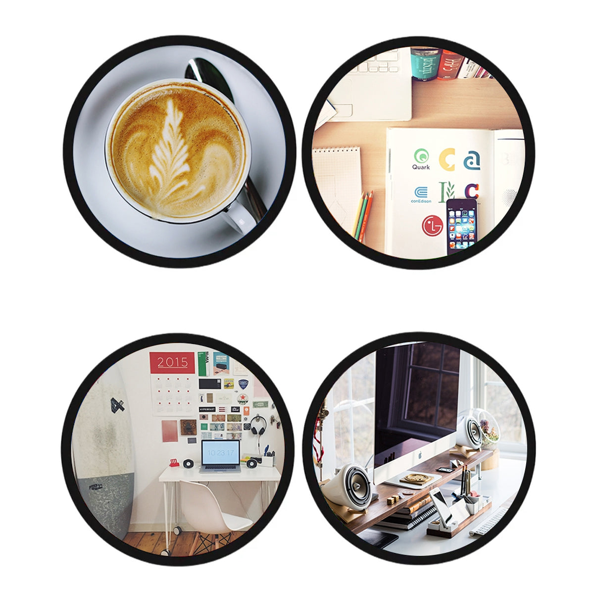 RD Series 15.7 Inch (Dia.400mm Viewable) Round LCD Display Screen, Capacitive Touch (Optional), Cloud / APP / USB Disk