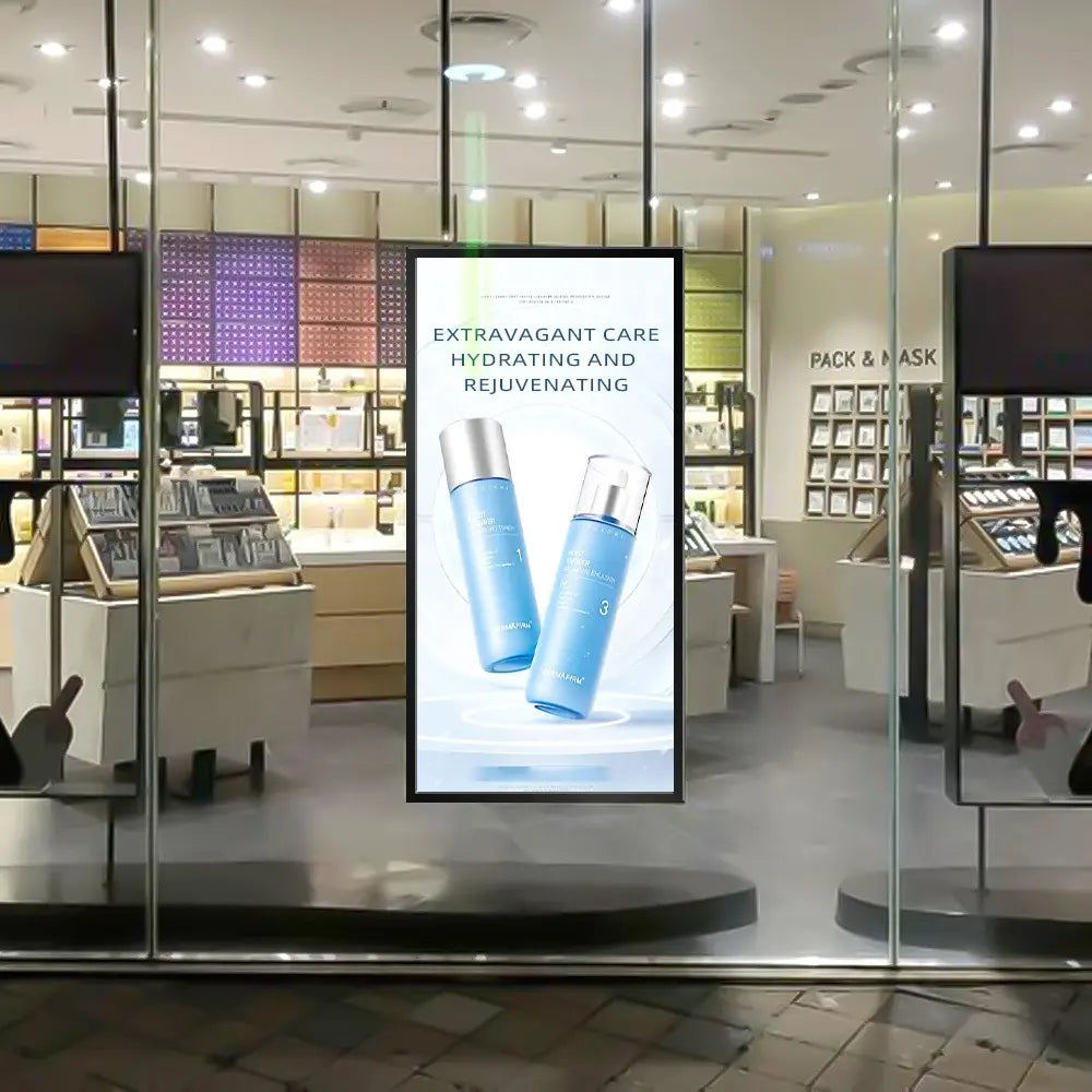 43" Single-Sided 2500nits High Bright Window LCD Digital Signage, Android RK3568 2G+32G, Non-Touch, Cloud/APP/USB, Wall-Mount/Floor Stand/Suspended Installation