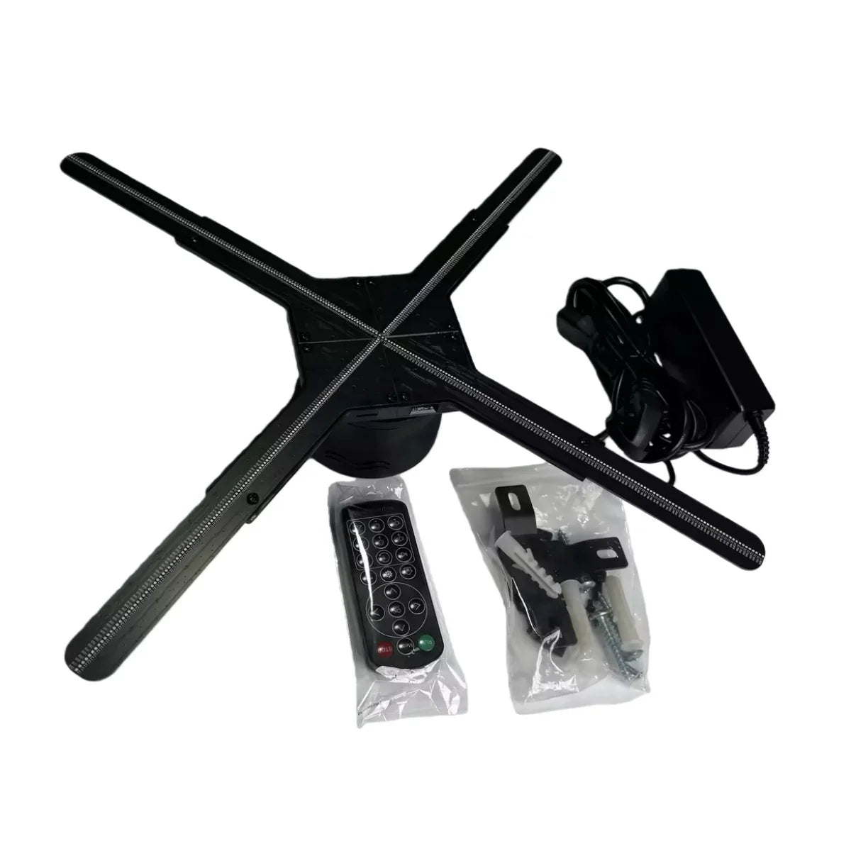 FL-M Series | Cloud Control (AS) | 47cm to 100cm (18.5–39.4 inch) | 3D Holographic Fan | Fan Only / Tripod Floor Stand / Ceiling Mount | Digital Signage Holographic | 4 Blades