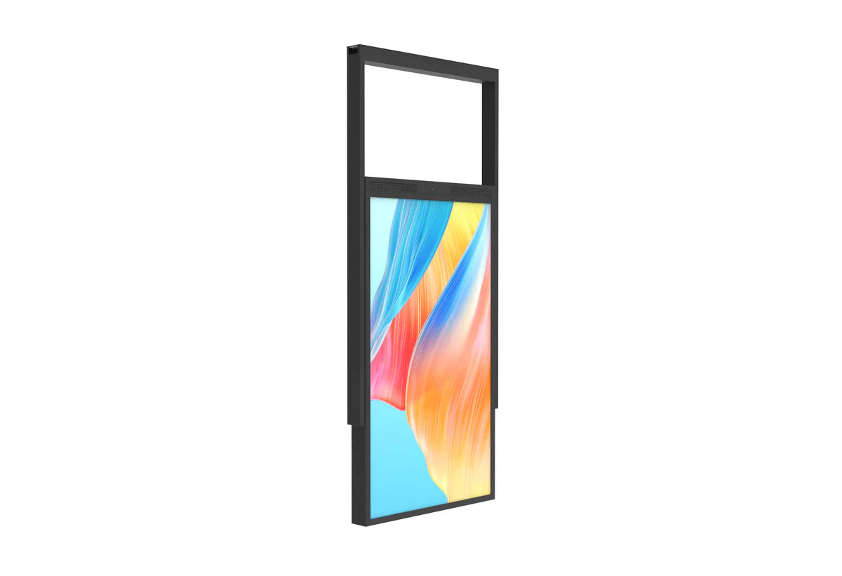 43" Double-Sided High Bright LCD Window Display, 2500nits Front + 700nits Back, Android 2+32G, Non-Touch, Cloud/APP/USB, Hanging/Floor Stand