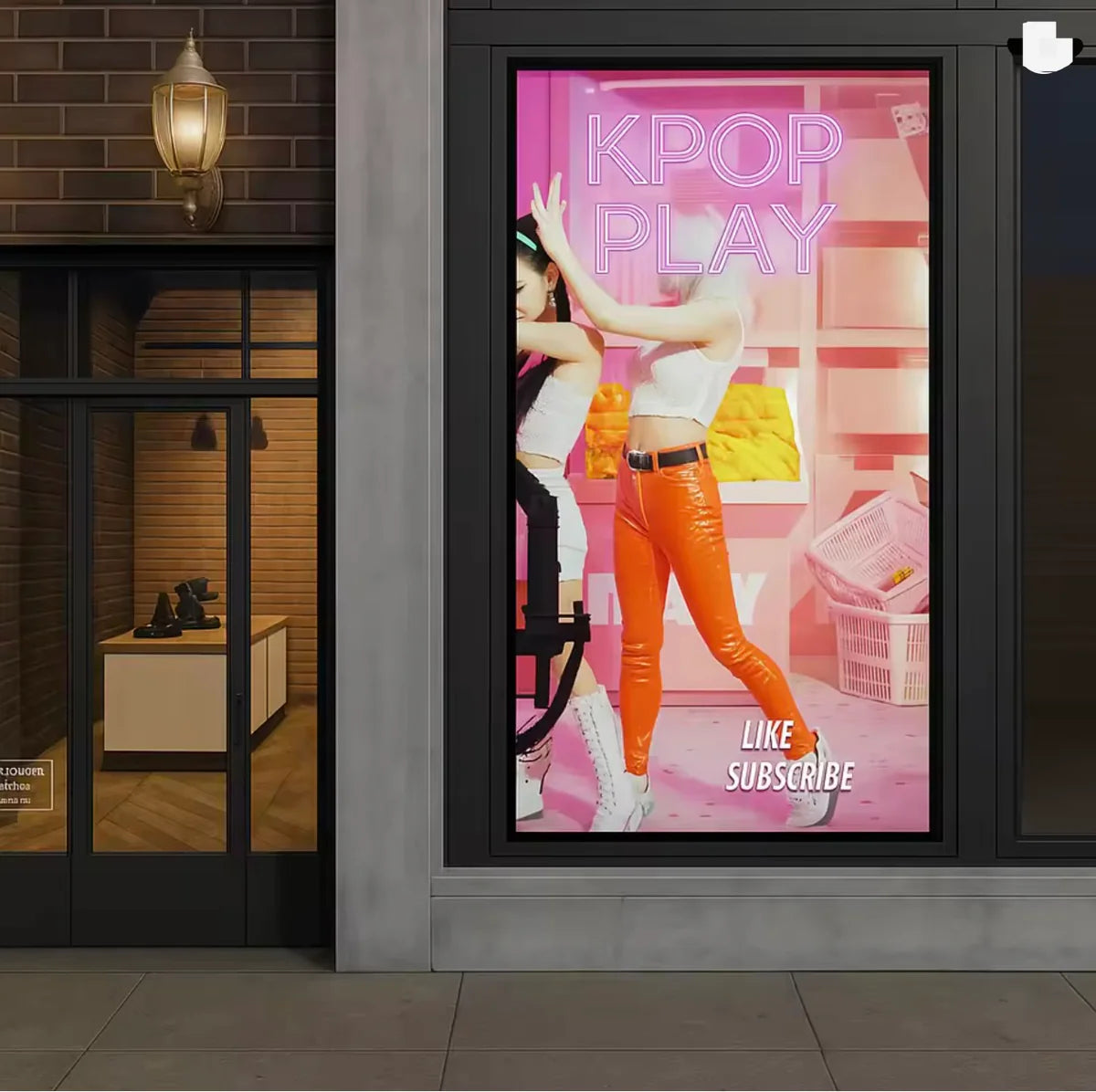 86" Single-Sided 2500nits High Bright Front Window LCD Advertising Display, Android RK3568 2G+32G, Non-Touch, Cloud/APP/USB, Wall-Mount/Floor Stand/Suspended Installation