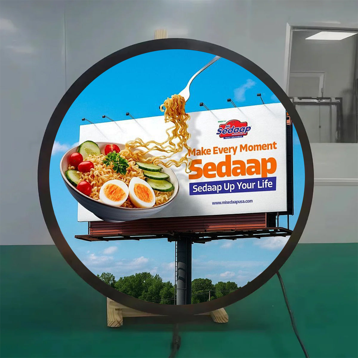 RD Series 23.6 Inch (Dia.599.4mm Viewable) Round / Circular LCD Digital Display Screen, Capacitive Touch (Optional), Cloud / APP / USB Disk