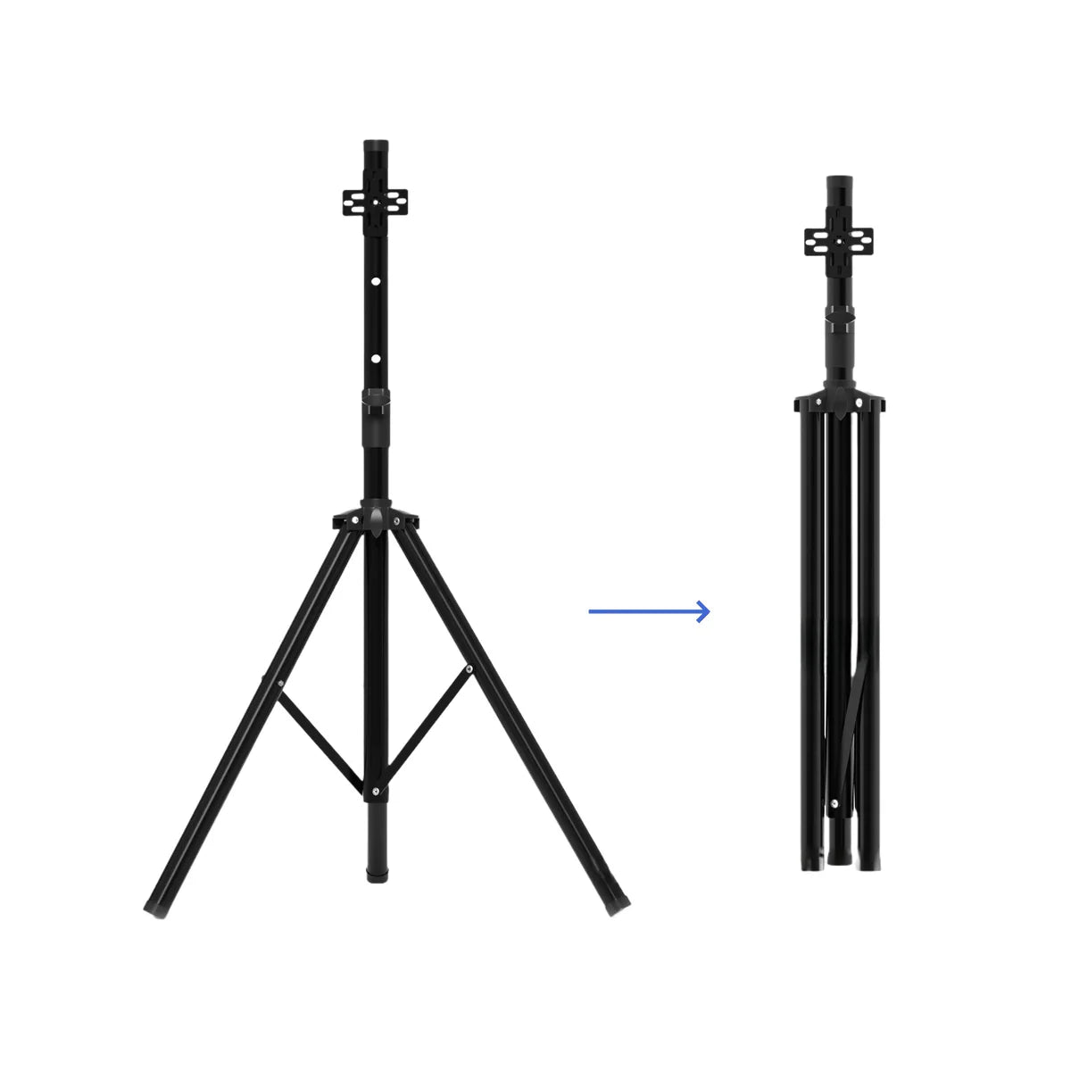 Fan-S Series Stand & Mount Options for 3D Hologram Fan | Floor Stand / Ceiling Mount (No Housing) | Compatible with F Series ≤100cm | Black Finish