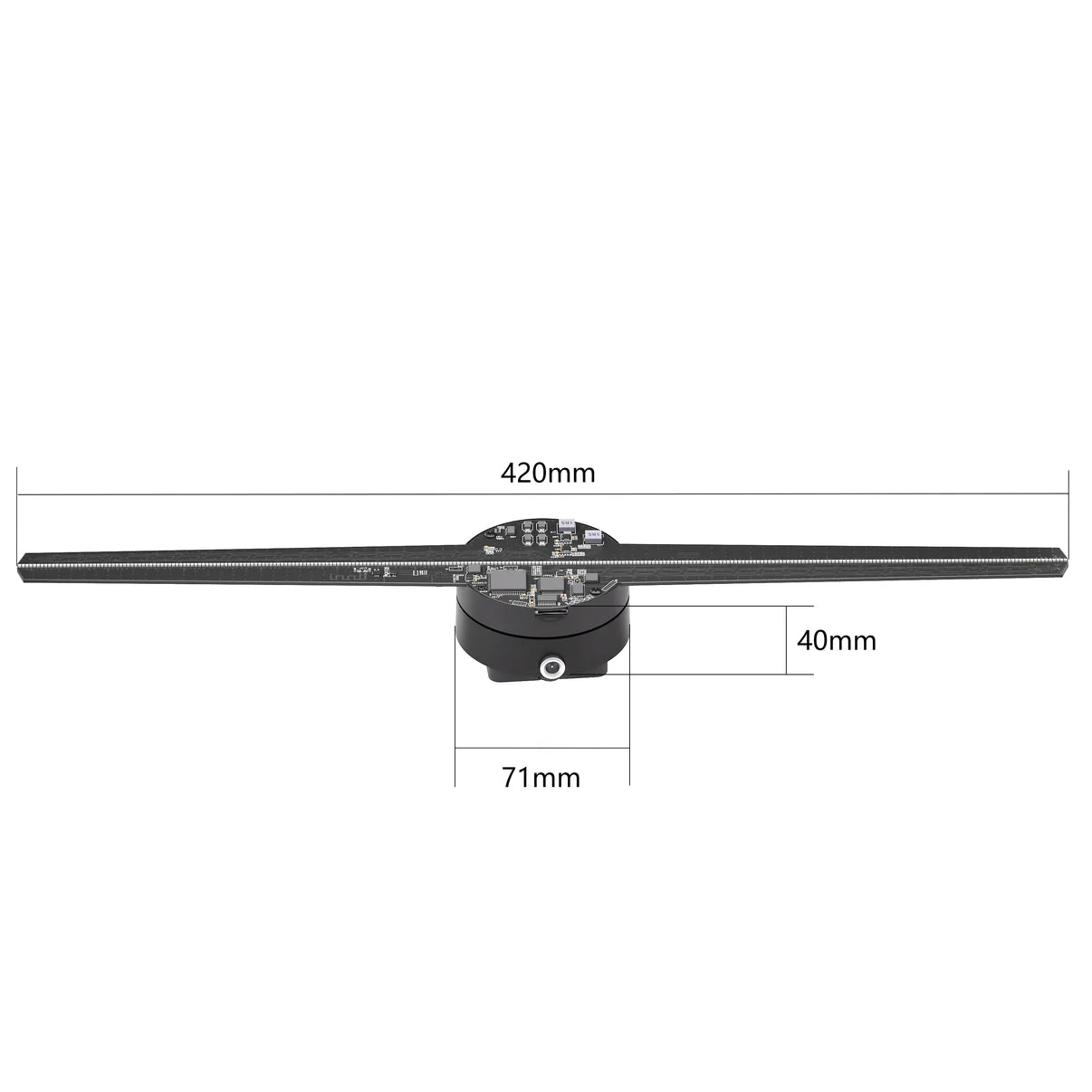 FL-S Series | Cloud Control (AS) | 42cm (16.5 inch) | 3D Holographic Fan | 2-Pack Fans with Outdoor Double-Sided Mounting Bracket | 3D Advertising Holographic Fan | 2 Blades