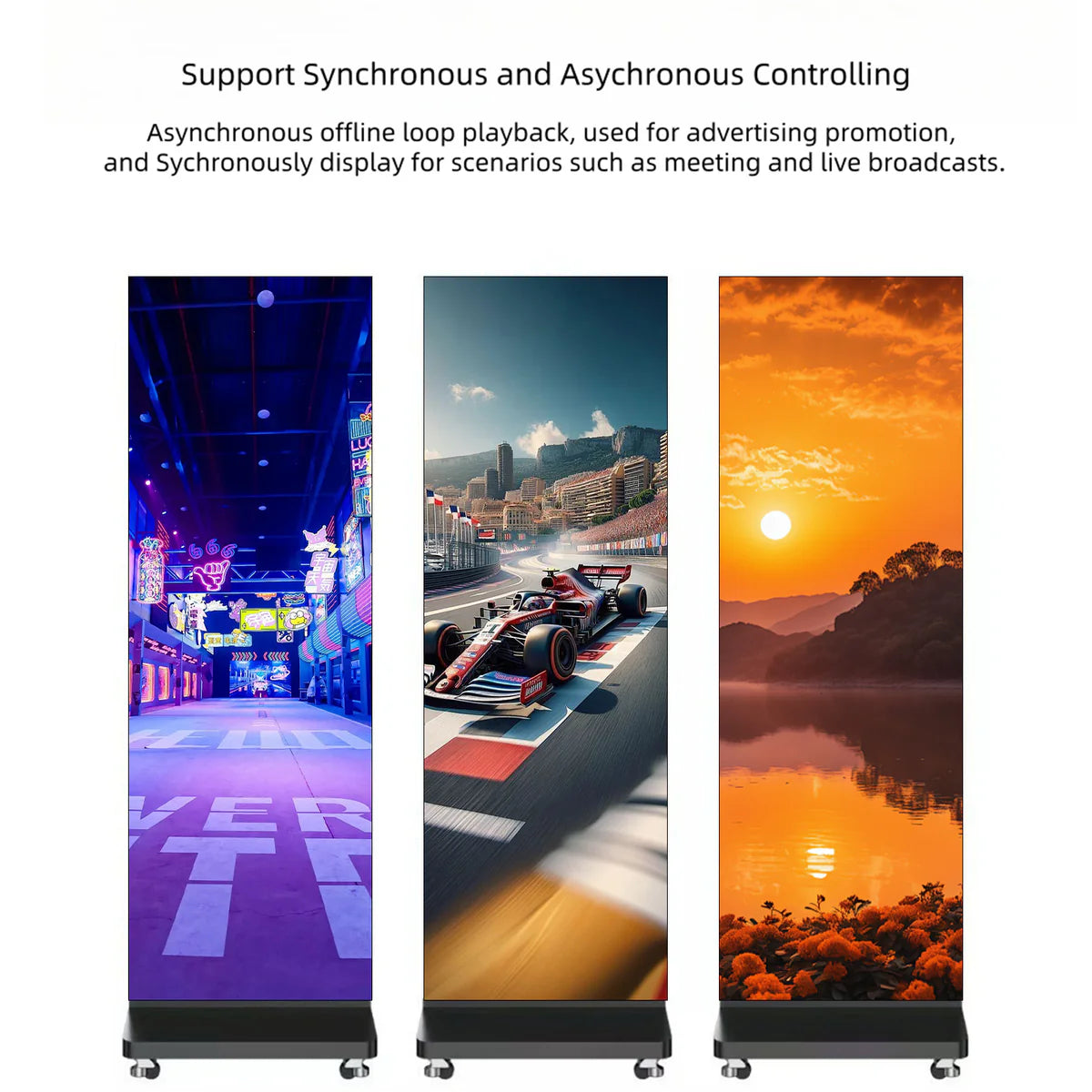 BP-TR Series Tri-Fold LED Poster Sign | Foldable 1280×1920mm Panel | P2.5 / P2 / P1.86 / P1.53 | GOB Surface | Portable Indoor Kiosk Display