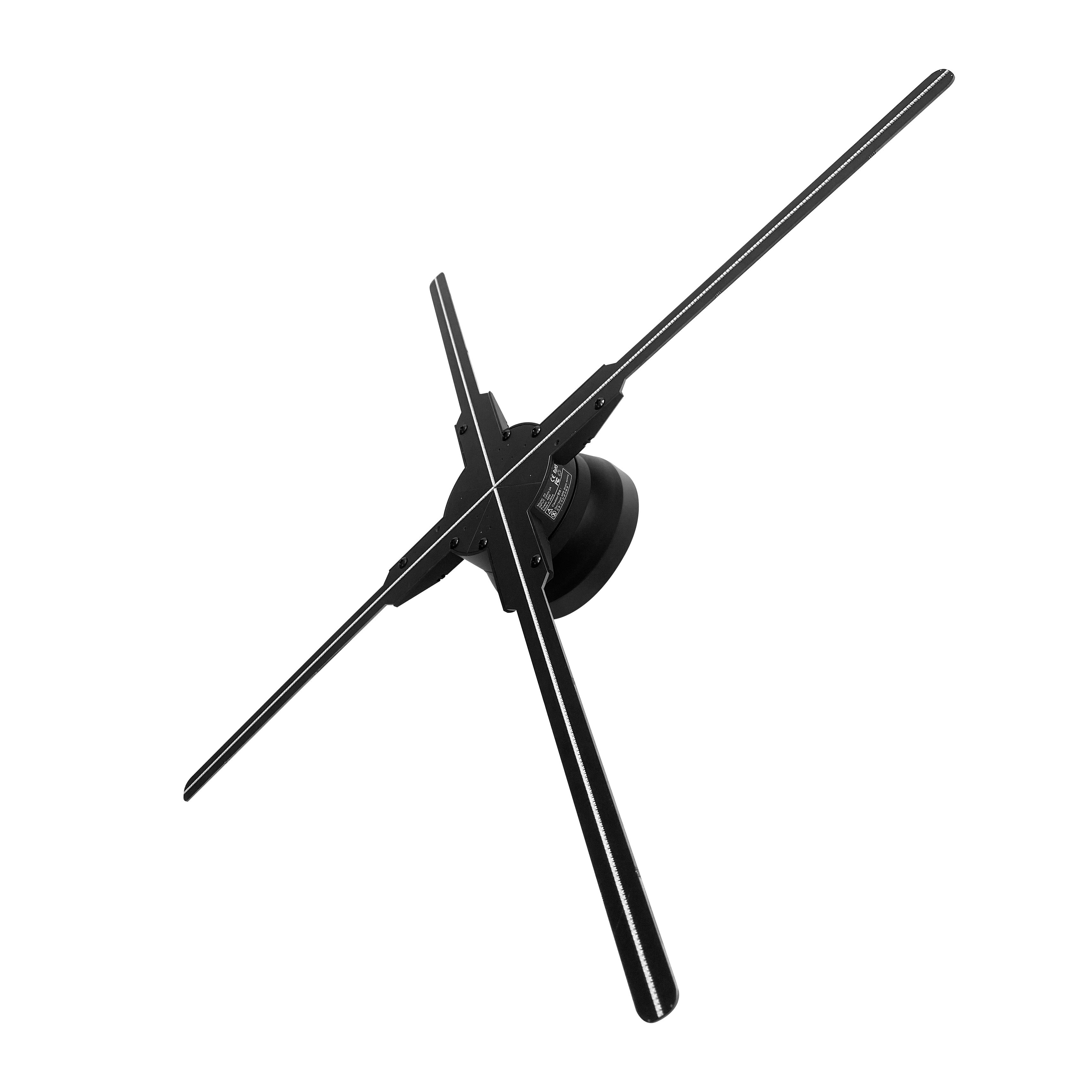 FL-M Series | Asynchronous Control | 45cm to 49cm (17.7–19.3 inch) | 3D Holographic Fan | Fan Only / Transparent Protective Cover / Black Background Protective Cover | Retail Holographic Display | 4 Blades