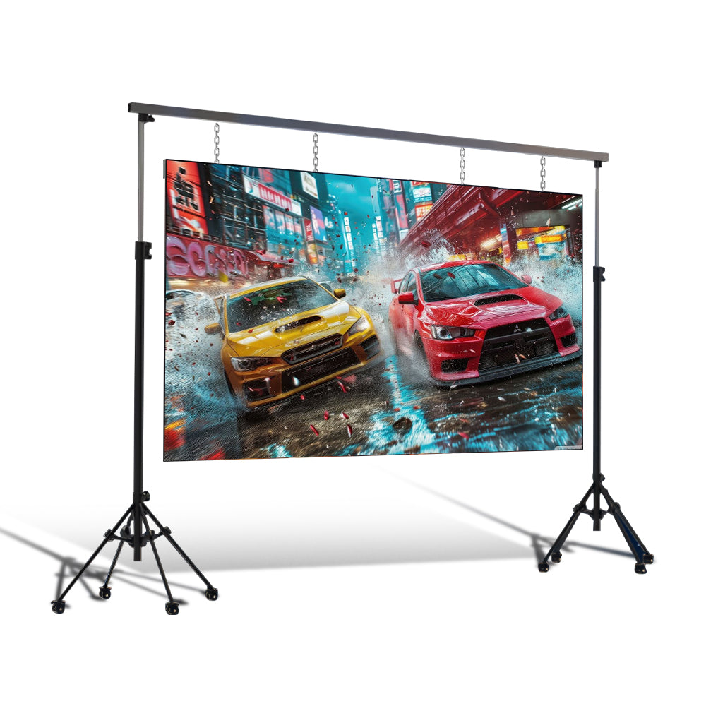 88 Inch Rolling TV P1.25 2x1 Meters 2SQM Portable LED Display Screen Kit
