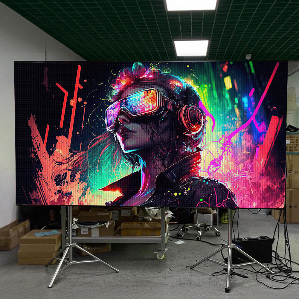 88 Inch Rolling TV P1.25 2x1 Meters 2SQM Portable LED Display Screen Kit