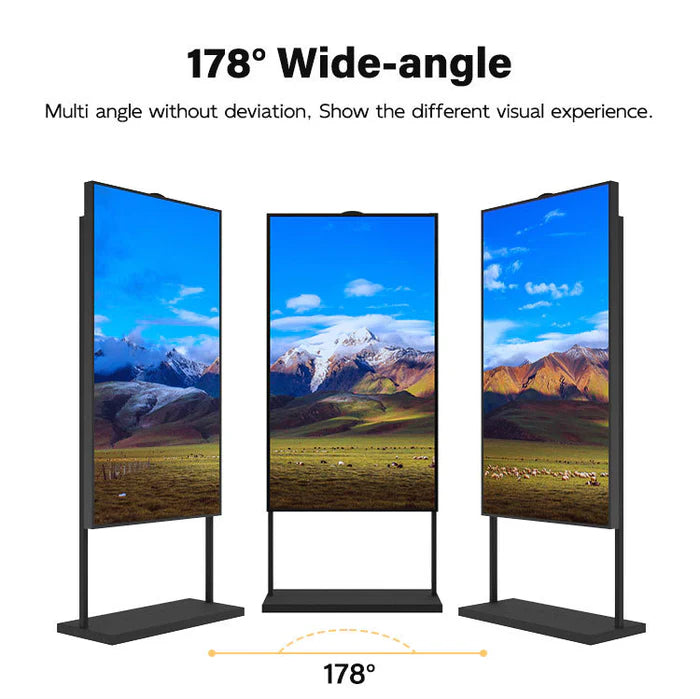 86" Single-Sided 2500nits High Bright Front Window LCD Advertising Display, Android RK3568 2G+32G, Non-Touch, Cloud/APP/USB, Wall-Mount/Floor Stand/Suspended Installation