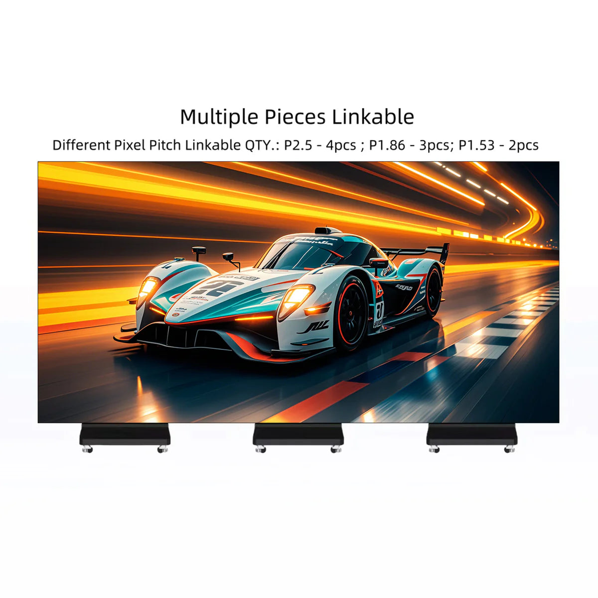 BP-TR Series Tri-Fold LED Poster Sign | Foldable 1280×1920mm Panel | P2.5 / P2 / P1.86 / P1.53 | GOB Surface | Portable Indoor Kiosk Display