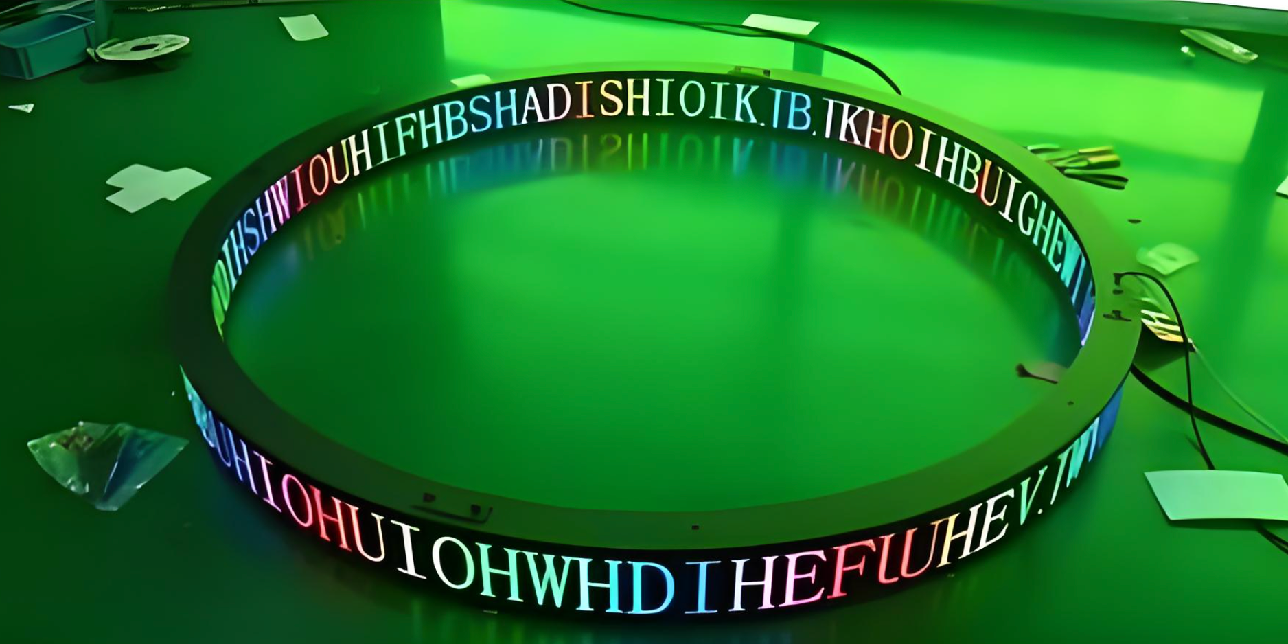 P2.5 Indoor Circular LED Ticker Dual Faces LED Display Ring