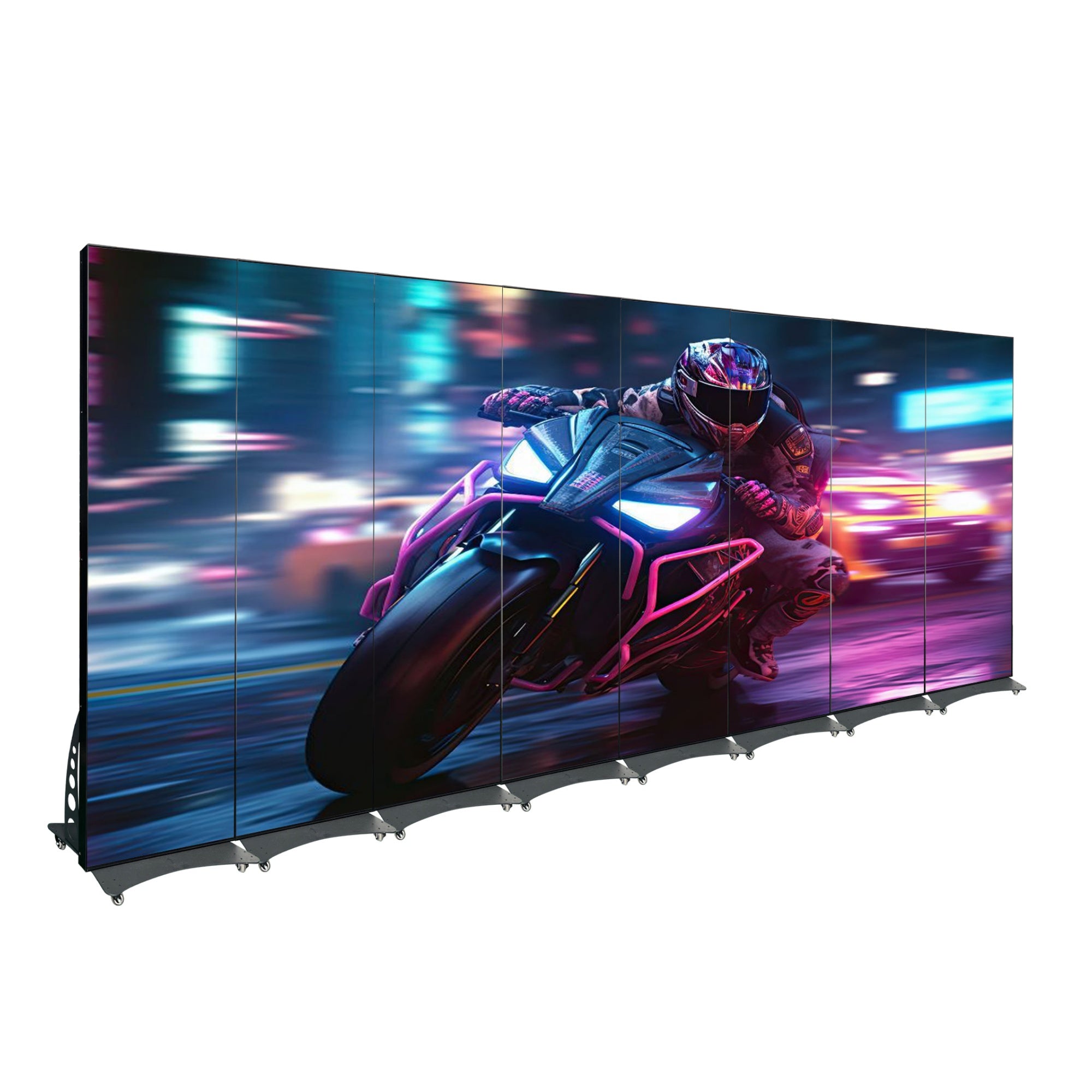 8PCS-PACK P2.5 GOB FreeP AS Pro Series Linkable Indoor LED Poster Display w/ Flip Open Edge Frame Linkable to 5120x1920 Large Display Video Wall