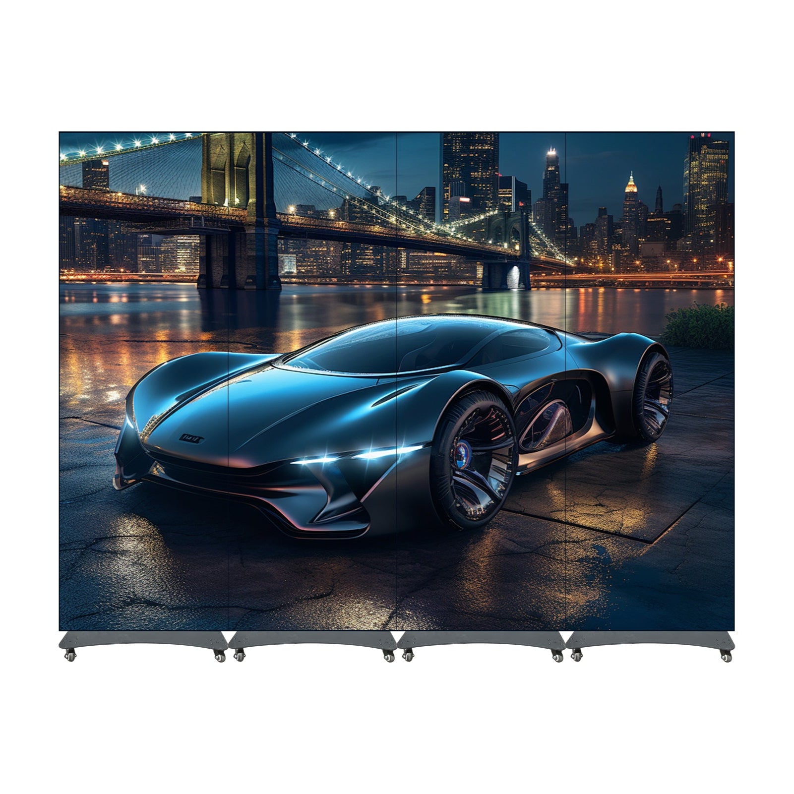 4PCS-Pack Linkable into 2560x1920mm LED Display Area FreeP BS Series P1.53 Indoor LED Poster Display Screen made with Die-casting Aluminum Frame