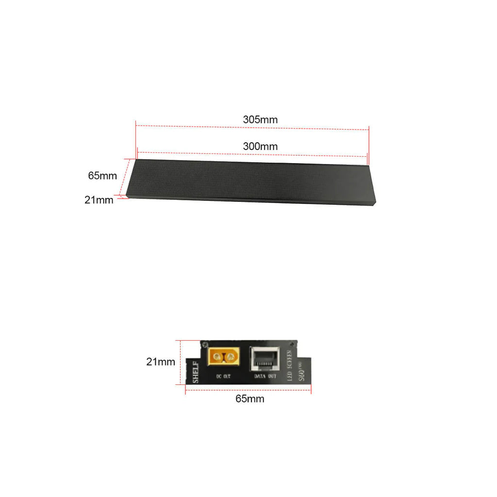 Shelf LED Display Strip P1.25 | P1.875 60mm (2.36'') Tall Digital Price Display for Stores
