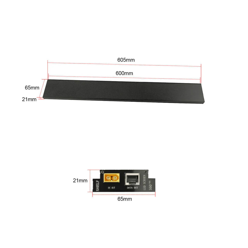Shelf LED Display Strip P1.25 | P1.875 60mm (2.36'') Tall Digital Price Display for Stores