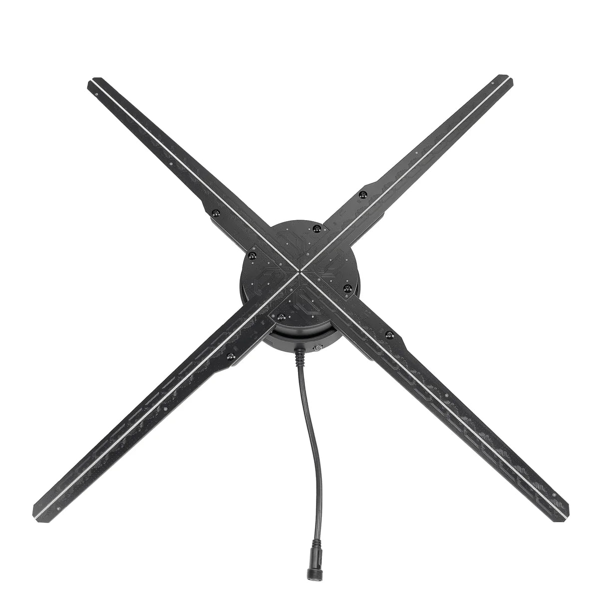 FL-M Series | Synchronous Control | 65cm to 100cm (25.6–39.4 inch) | 3D Holographic Fan | Fan Only / Fan with Tripod Floor Stand / Ceiling Mount | Digital Signage Holographic | 4 Blades