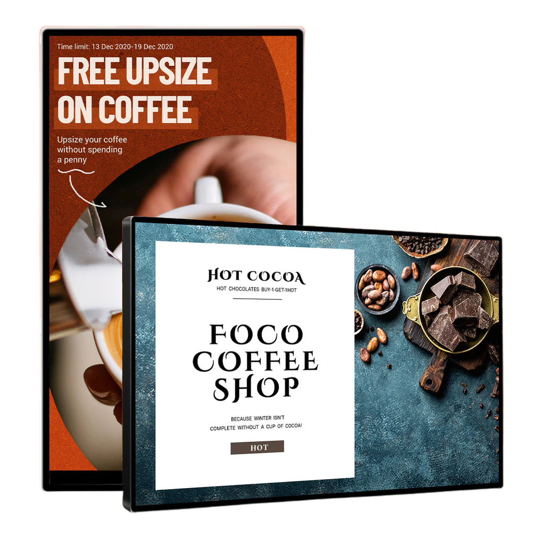 75" Indoor Wall-Mount LCD Digital Poster | Android RK3568 2GB+16GB | Non-Touch / Infrared / Capacitive Touch | CMS Software | VESA Mount