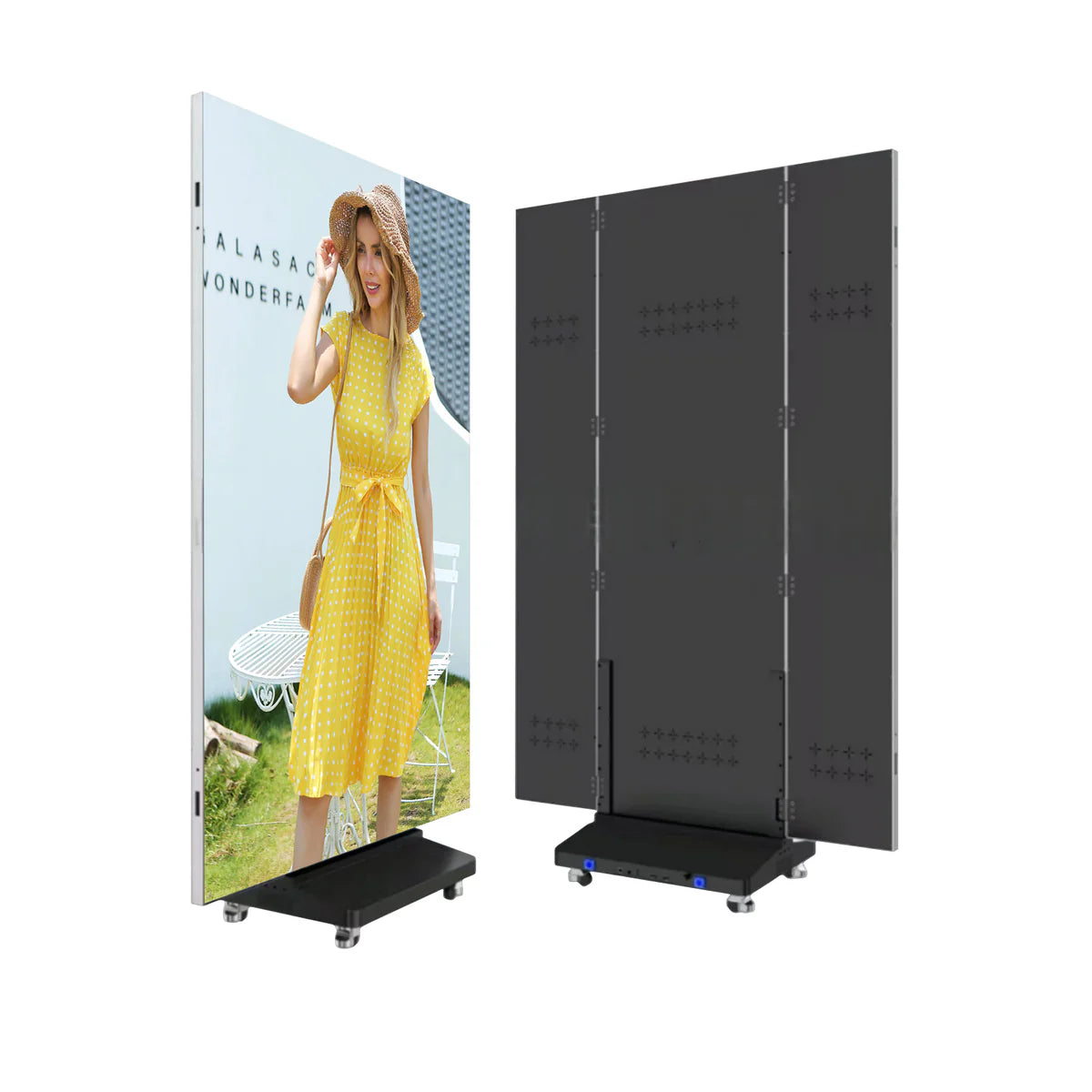 BP-TR Series Tri-Fold LED Poster Sign | Foldable 1280×1920mm Panel | P2.5 / P2 / P1.86 / P1.53  | GOB Surface | Portable Indoor Kiosk Display