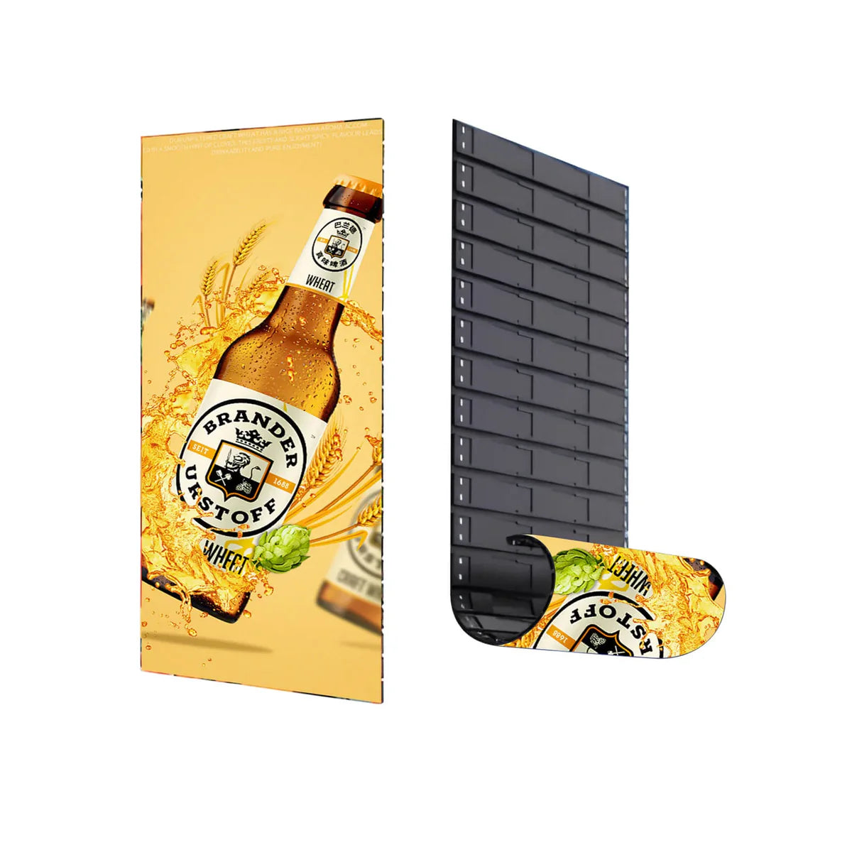 BP-RS Series Rolling LED Standee | 500×1000mm | P2.6 / P1.95 / P1.56 / P1.25 | Lightweight, Flexible & Portable | Supports Hanging & Magnetic Installation