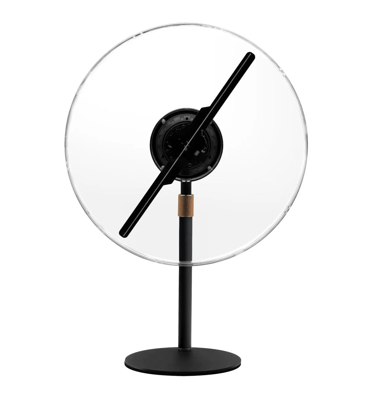 FL-S Series | Asynchronous Control | 11cm to 42cm (4.3–16.5 inch) | 3D Holographic Fan | Desktop Stand with Transparent Protective Cover | Store Holographic Display | 2 Blades