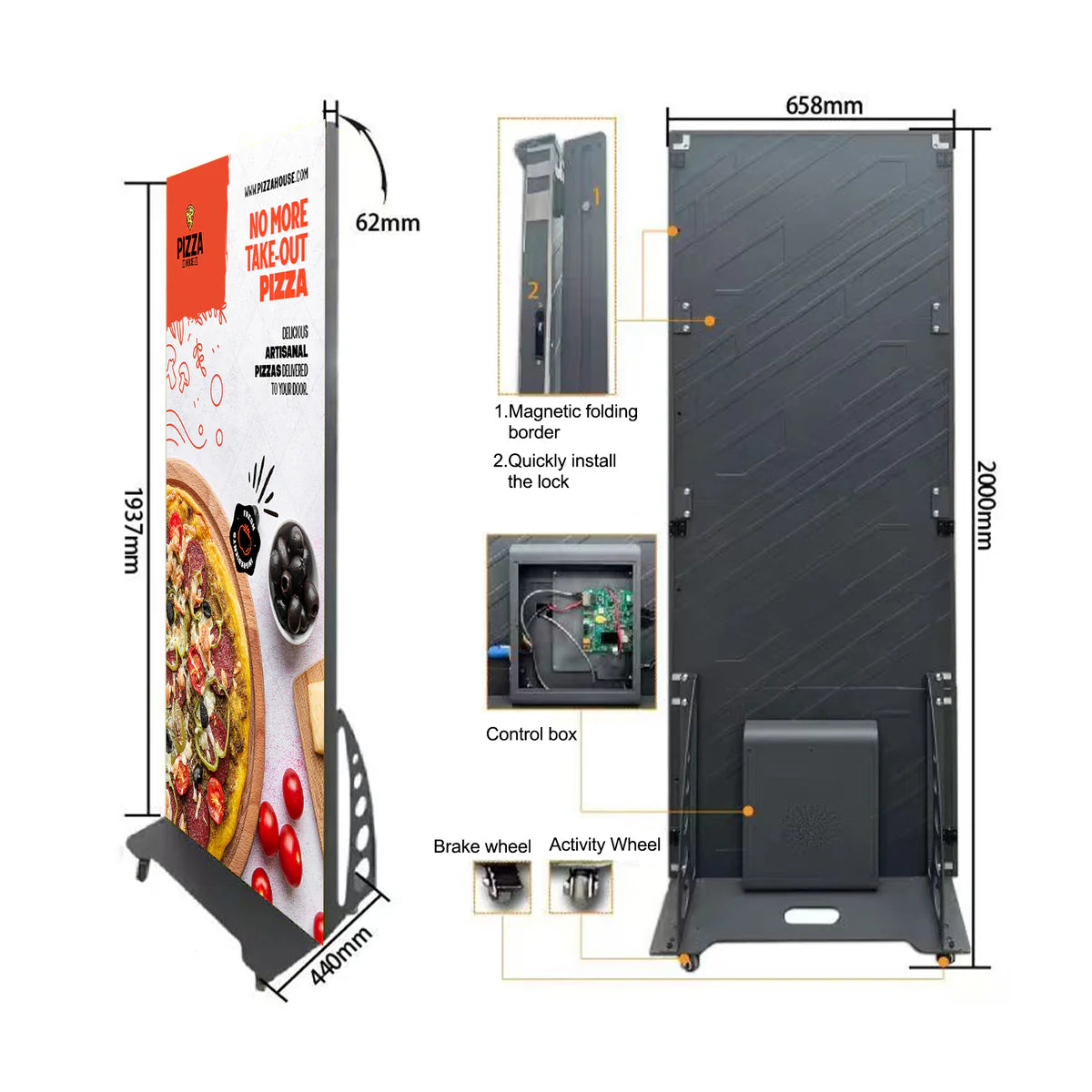 BP-GOB Series LED Screen Kit for Church & Stage | 1280×1920mm | Indoor Plug-in | P2.5 / P1.86 / P1.53 / P1.25 | GOB Hardened Surface + Magnetic Splicing