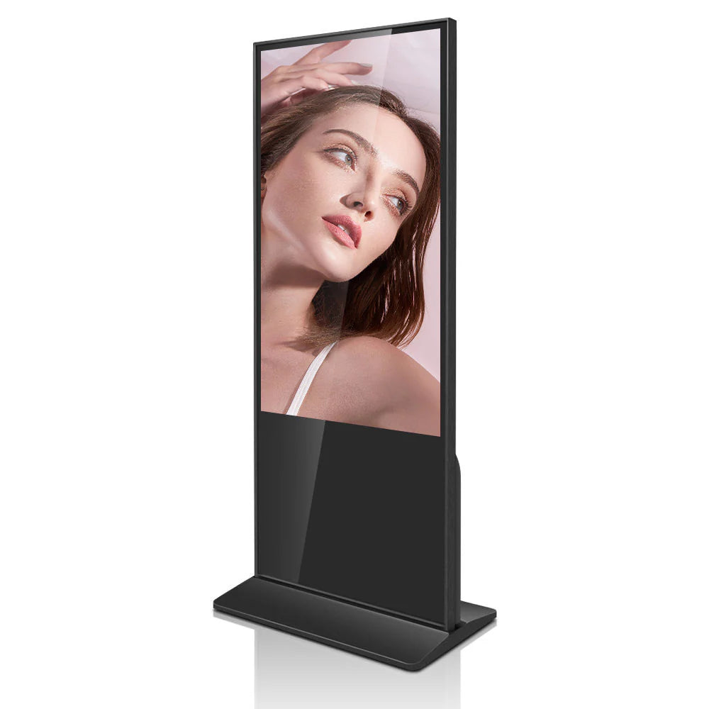 50‘’ Indoor Single-Sided Floor-Standing LCD Digital Poster with Wheel Stand | Android RK3568 2GB+16GB | Non-Touch / Infrared / Capacitive Touch | CMS Preinstalled