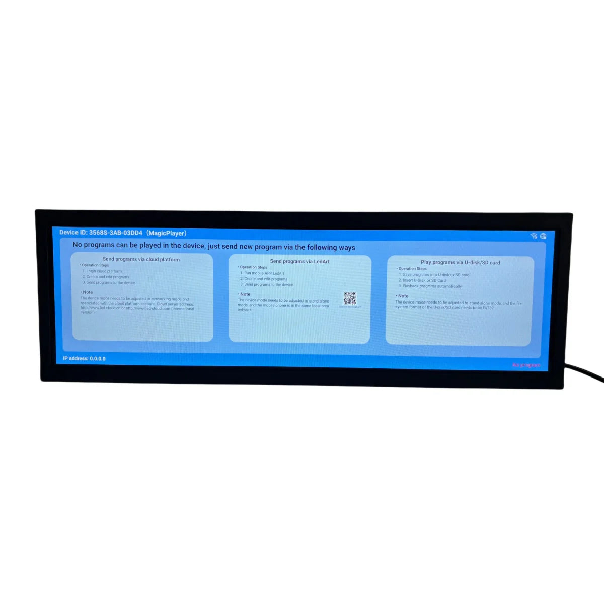 28.6 Inch (698.4×203.7mm  Viewable) Ultra-Wide Android LCD Shelf Screen | Stretched Bar Digital Signage w/ Optional Touch | Cloud / USB / App Control