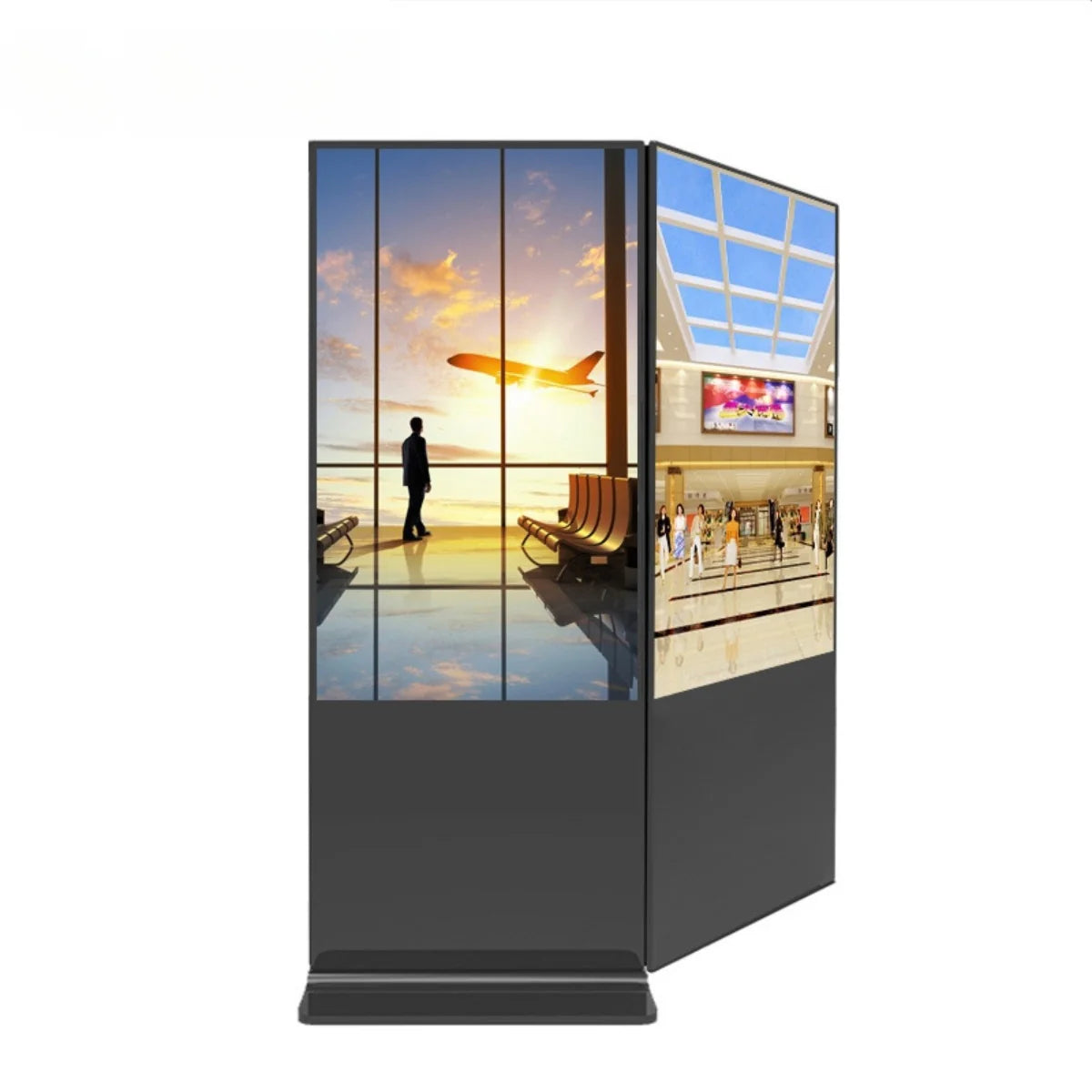 50‘’ Dual-Sided Indoor Floor-Standing LCD Digital Poster with Wheel Stand | Android RK3568 2GB+16GB | Non-Touch | CMS Preinstalled