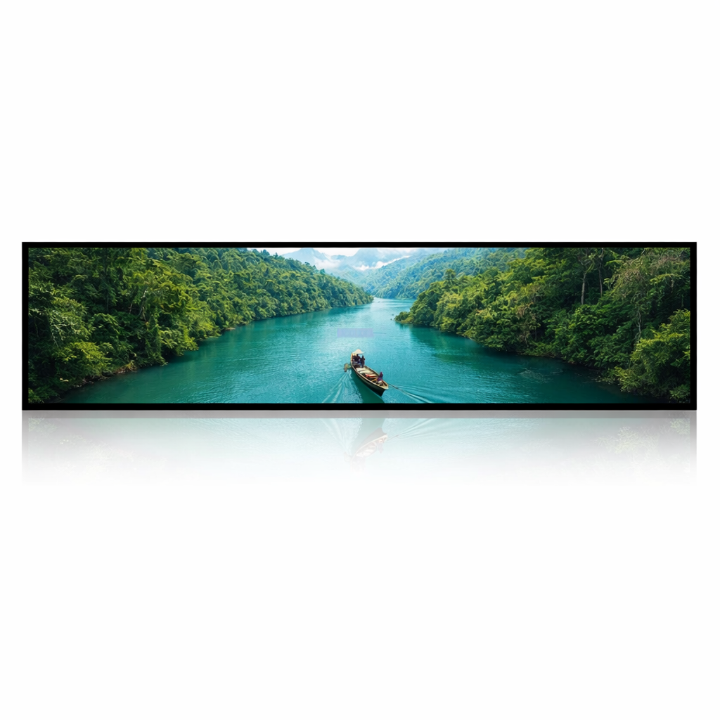 37.6 Inch (920×258mm Viewable) Ultra-Wide Android LCD Bar Display for Retail Shelves | Cloud, App & USB Content Management
