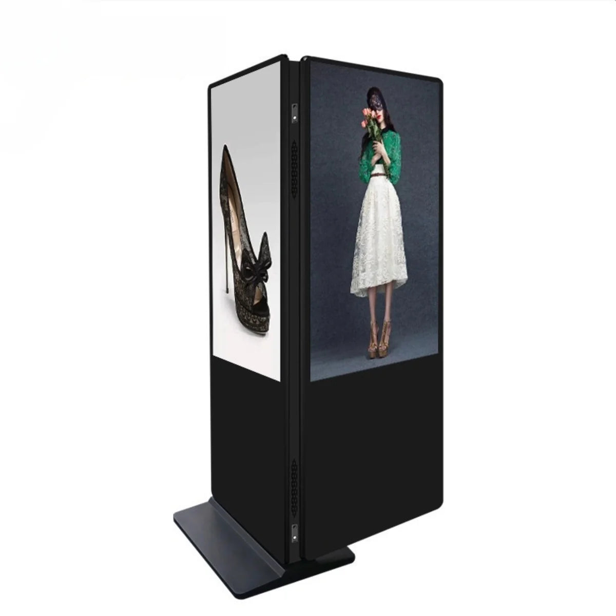 55‘’ Dual-Sided Indoor Movable LCD Digital Poster | Android RK3568 2GB+16GB | Non-Touch | CMS Preinstalled