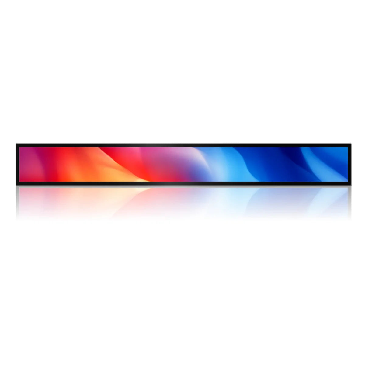 32.1 Inch (819.4×55mm Viewable) Commercial Stretched LCD Bar Display | Ultra-Wide Shelf Screen w/ Optional Touch | Android OS | Cloud / USB / Mobile Control