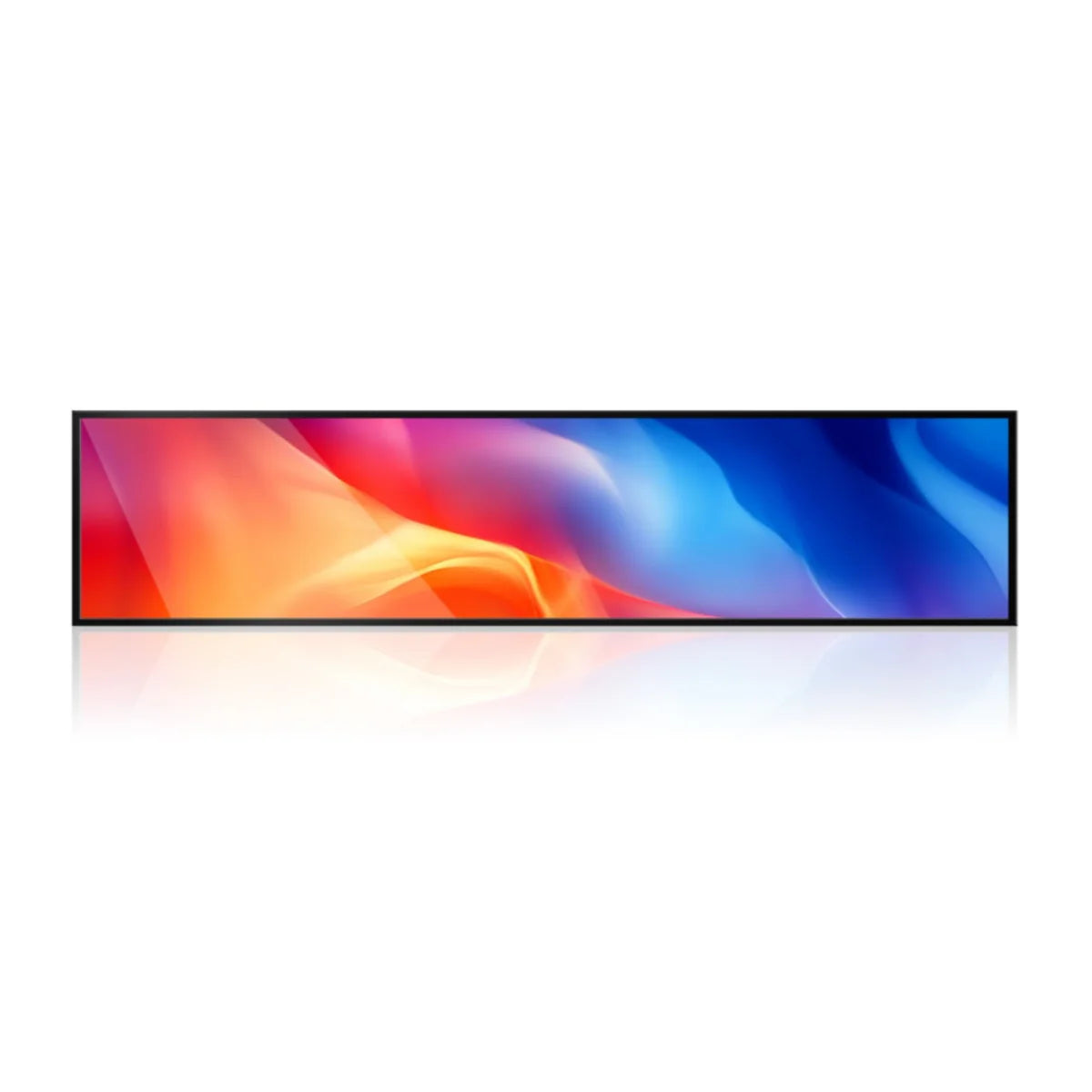 28.1 Inch (698.5×140mm  Viewable) Android Stretched LCD Bar Display for Store Shelves | Cloud Platform / Mobile App / USB Media