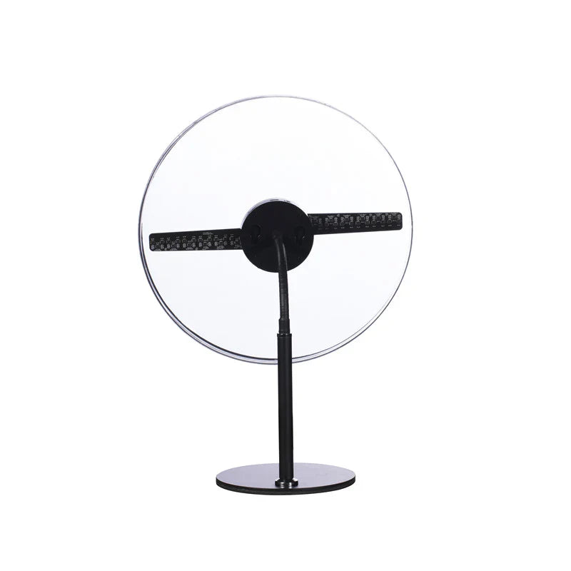 FL-S Series | Asynchronous Control | 11cm to 42cm (4.3–16.5 inch) | 3D Holographic Fan | Desktop Stand with Transparent Protective Cover | Store Holographic Display | 2 Blades