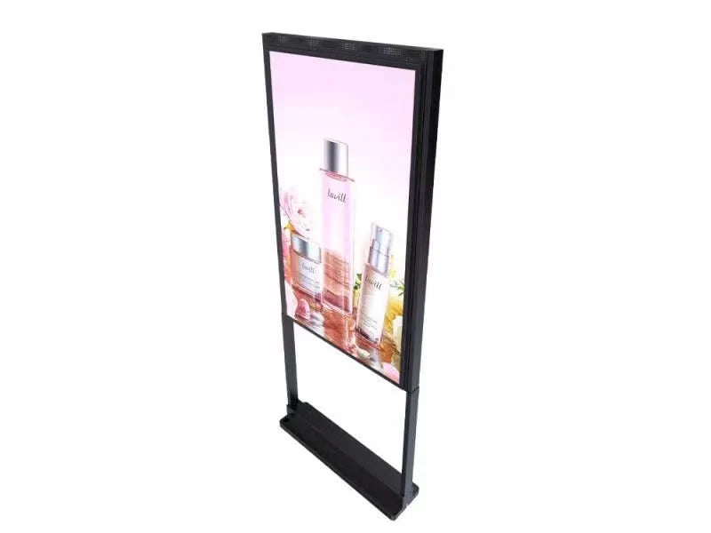 55" Double-Sided High Bright LCD Window Display, 2500nits Front + 700nits Back, Android 2+32G, Non-Touch, Cloud/APP/USB, Hanging/Floor Stand